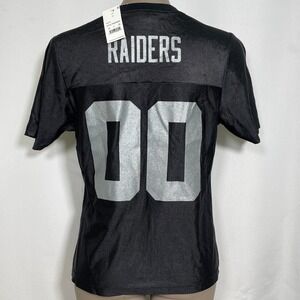 Las Vegas Raiders #00 NFL Home Black Silver Glitter Jersey Women's MEDIUM NWT